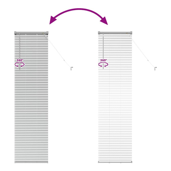 Jaluzele venetiene Manual Argintiu 175 x 50 cm Aluminiu - WALTI WALTI