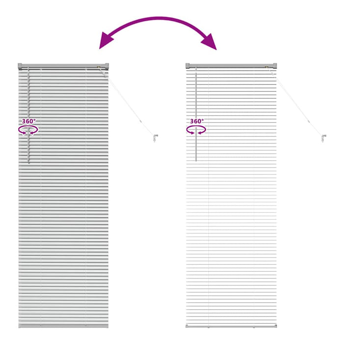Jaluzele venetiene Manual Argintiu 175 x 60 cm Aluminiu WALTI