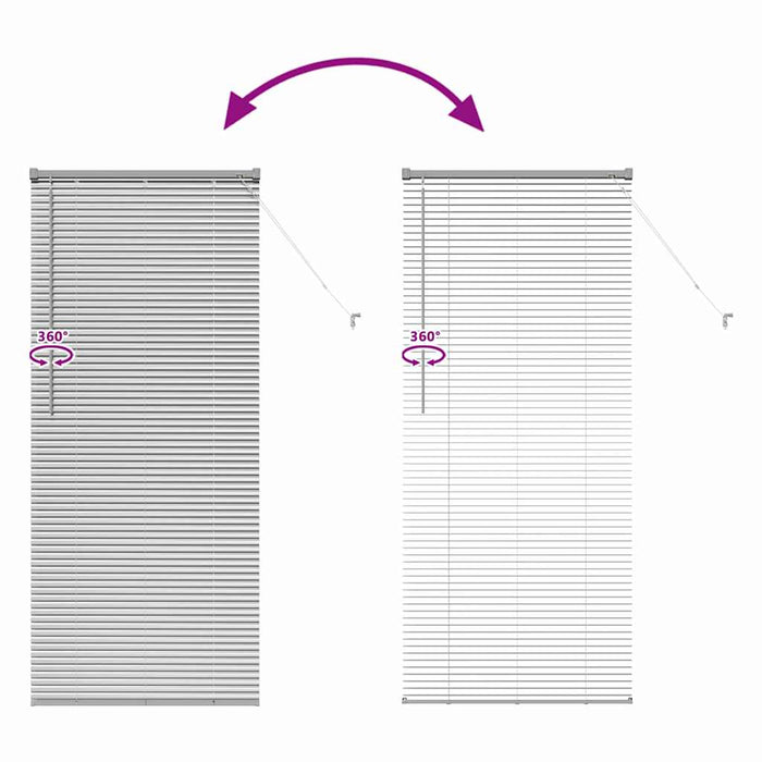 Jaluzele venetiene Manual Argintiu 175 x 80 cm Aluminiu WALTI