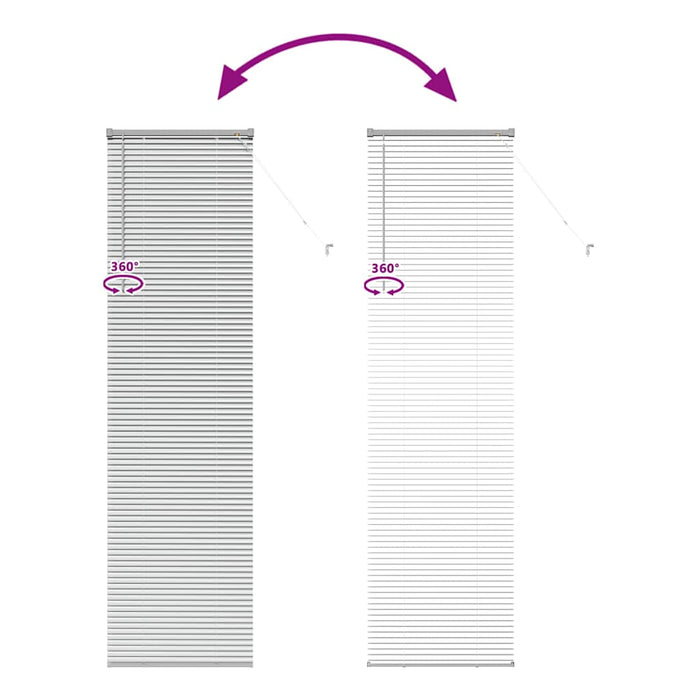 Jaluzele venetiene Manual Argintiu 220 x 65 cm Aluminiu - WALTI WALTI