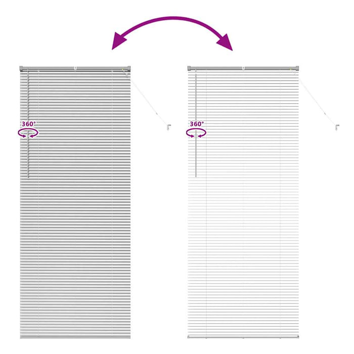 Jaluzele venetiene Manual Argintiu 220 x 95 cm Aluminiu - WALTI WALTI