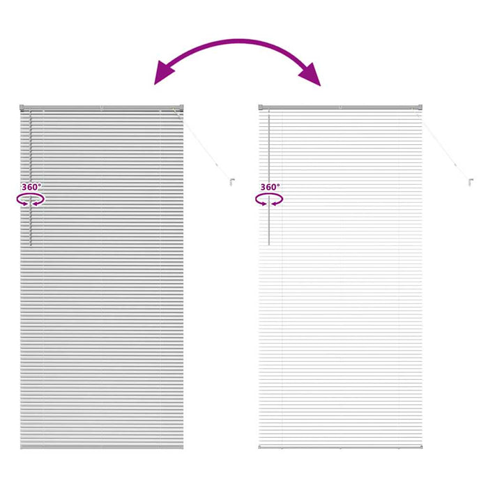 Jaluzele venetiene Manual Argintiu 220 x 100 cm Aluminiu - WALTI WALTI