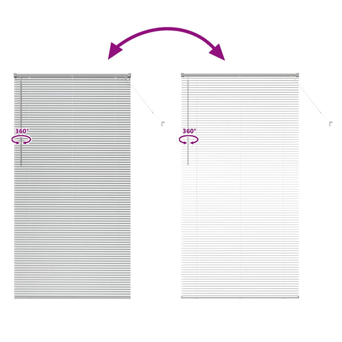 Jaluzele venetiene Manual Argintiu 220 x 120 cm Aluminiu - WALTI WALTI