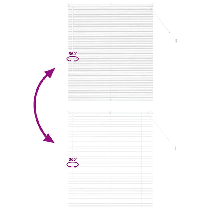Jaluzele venetiene Manual Alb 130 x 110 cm Aluminiu WALTI