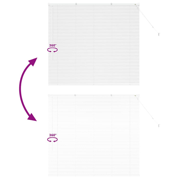 Jaluzele venetiene Manual Alb 130 x 150 cm Aluminiu WALTI