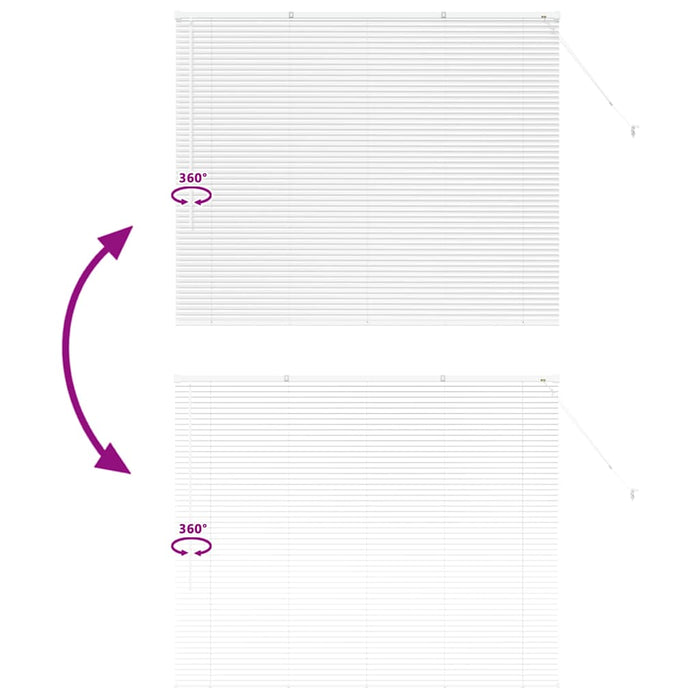 Jaluzele venetiene Manual Alb 130 x 160 cm Aluminiu - WALTI WALTI
