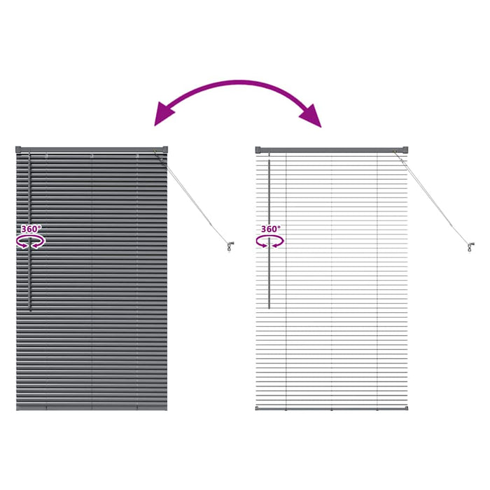 Jaluzele venetiene Manual Gri închis 130 x 70 cm Aluminiu - WALTI WALTI