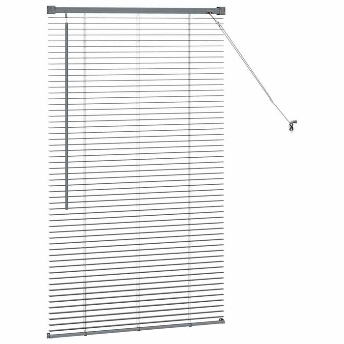 Jaluzele venetiene Manual Gri închis 130 x 80 cm Aluminiu - WALTI WALTI
