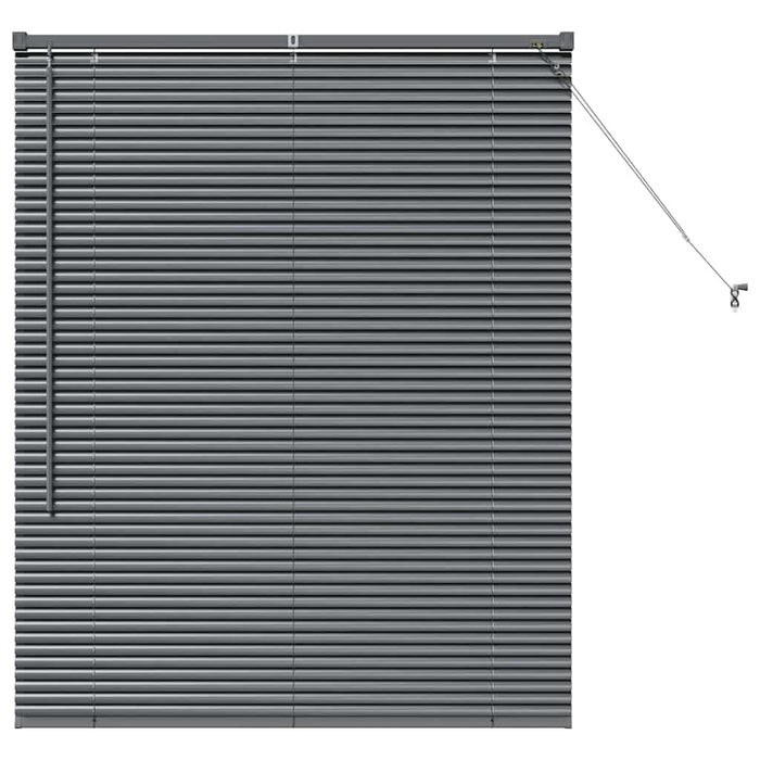 Jaluzele venetiene Manual Gri închis 130 x 100 cm Aluminiu - WALTI WALTI