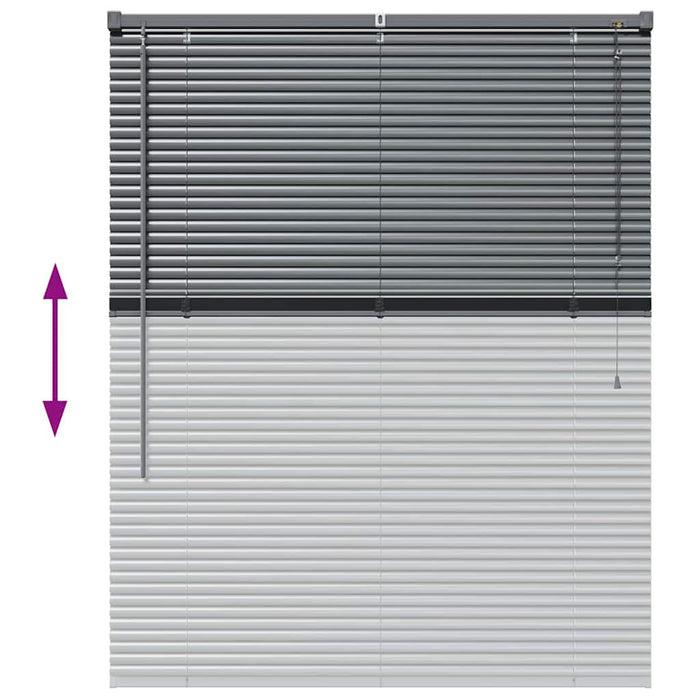 Jaluzele venetiene Manual Gri închis 130 x 105 cm Aluminiu - WALTI WALTI