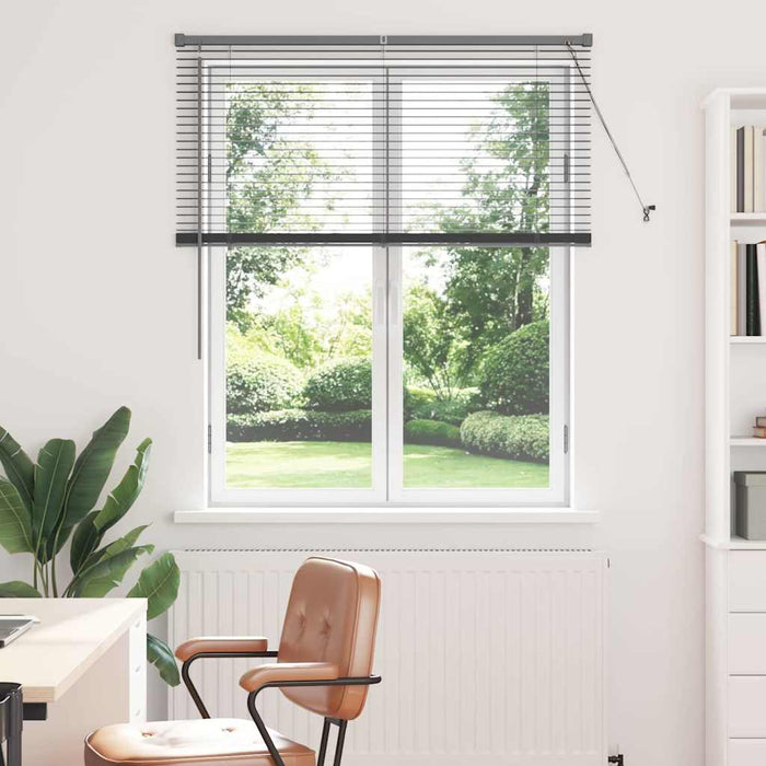 Jaluzele venetiene Manual Gri închis 130 x 120 cm Aluminiu - WALTI WALTI
