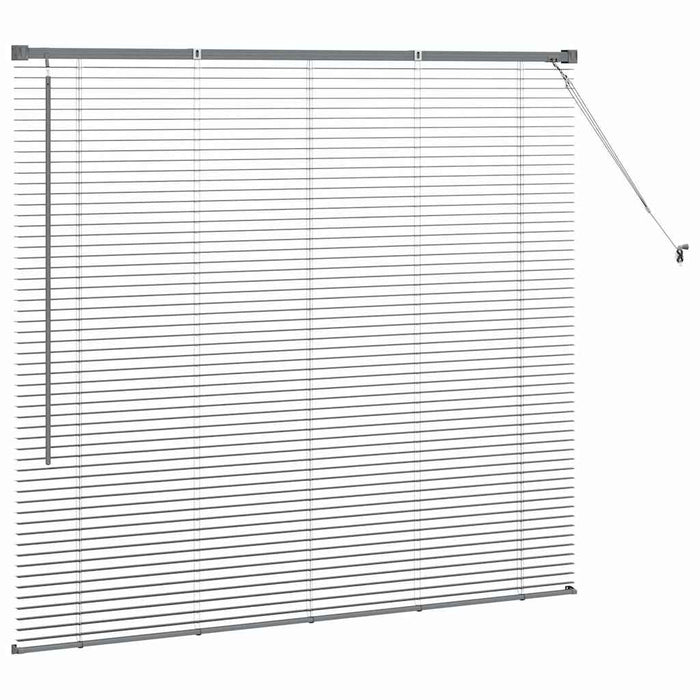 Jaluzele venetiene Manual Gri închis 130 x 140 cm Aluminiu - WALTI WALTI