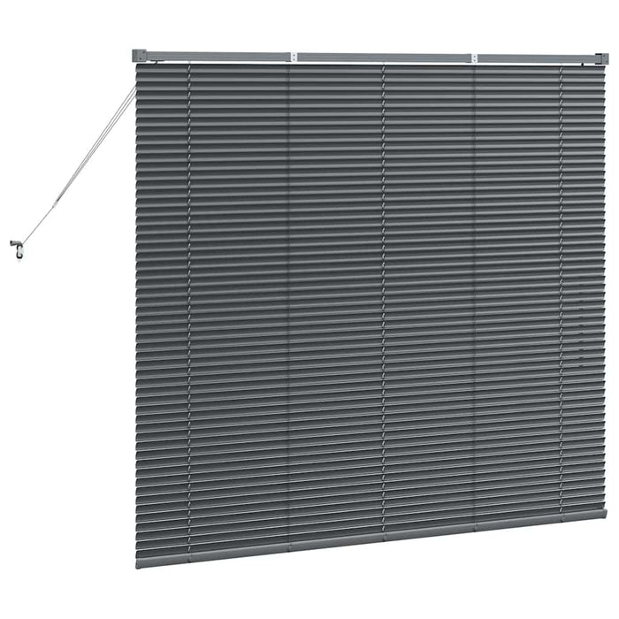 Jaluzele venetiene Manual Gri închis 130 x 140 cm Aluminiu - WALTI WALTI