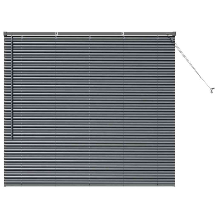 Jaluzele venetiene Manual Gri închis 130 x 140 cm Aluminiu - WALTI WALTI