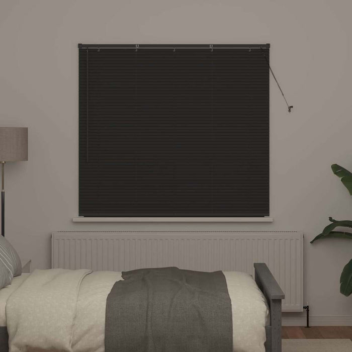 Jaluzele venetiene Manual Gri închis 130 x 145 cm Aluminiu - WALTI WALTI