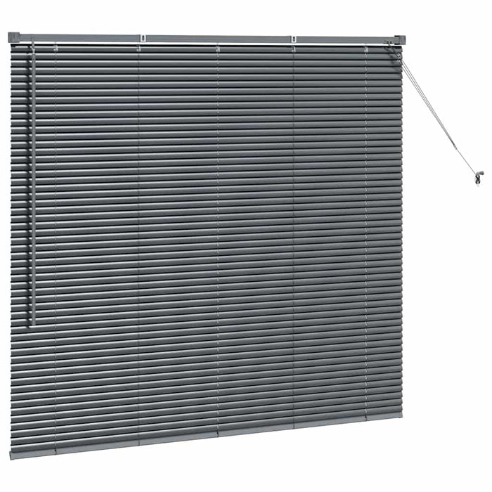 Jaluzele venetiene Manual Gri închis 130 x 145 cm Aluminiu - WALTI WALTI
