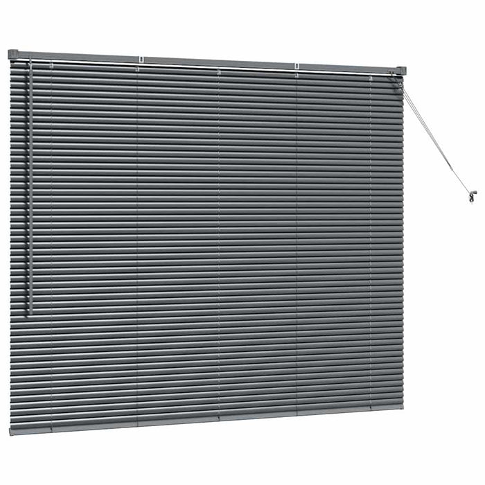 Jaluzele venetiene Manual Gri închis 130 x 155 cm Aluminiu - WALTI WALTI