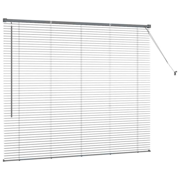 Jaluzele venetiene Manual Gri închis 130 x 155 cm Aluminiu - WALTI WALTI