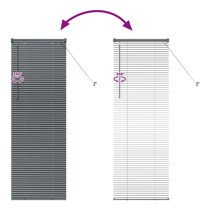 Jaluzele venetiene Manual Gri închis 175 x 55 cm Aluminiu - WALTI WALTI
