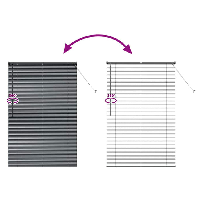 Jaluzele venetiene Manual Gri închis 175 x 110 cm Aluminiu - WALTI WALTI