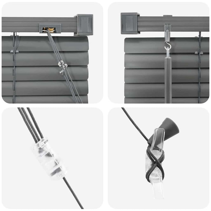 Jaluzele venetiene Manual Gri închis 175 x 125 cm Aluminiu - WALTI WALTI