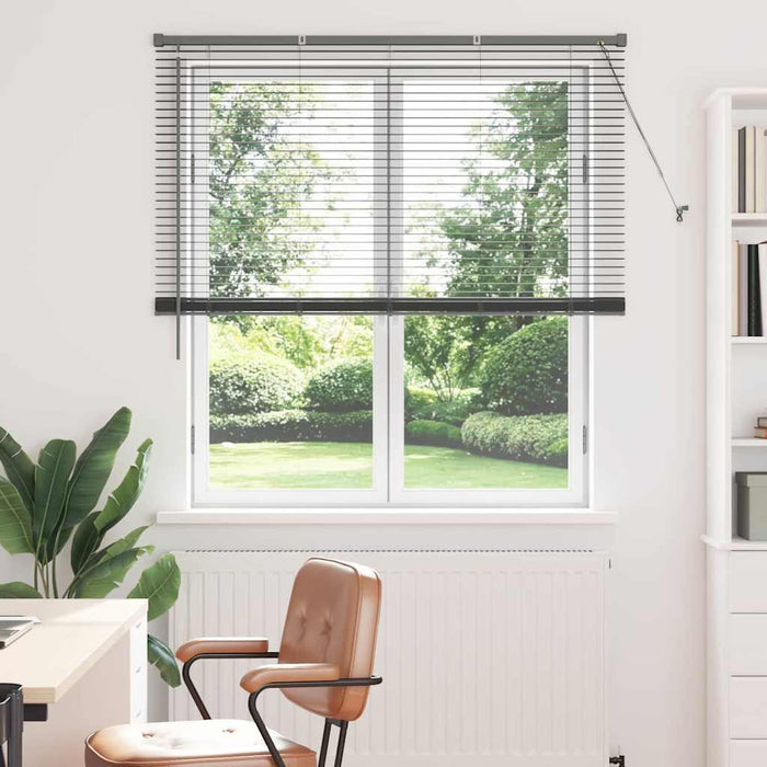 Jaluzele venetiene Manual Gri închis 175 x 125 cm Aluminiu - WALTI WALTI