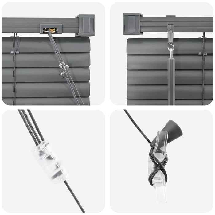 Jaluzele venetiene Manual Gri închis 175 x 160 cm Aluminiu - WALTI WALTI