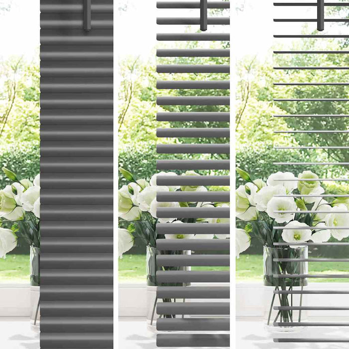 Jaluzele venetiene Manual Gri închis 175 x 160 cm Aluminiu - WALTI WALTI