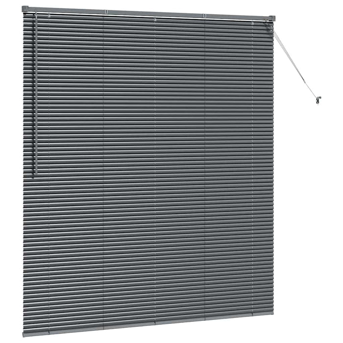 Jaluzele venetiene Manual Gri închis 175 x 160 cm Aluminiu - WALTI WALTI