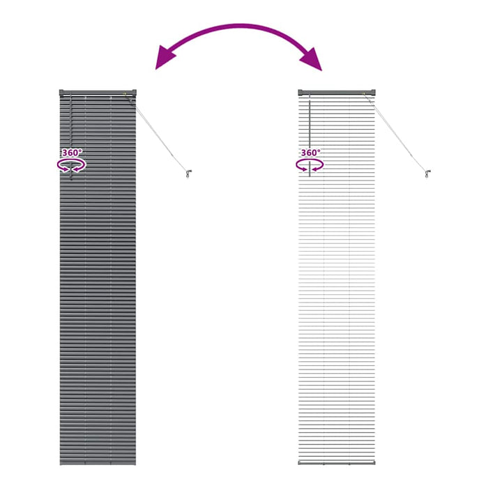 Jaluzele venetiene Manual Gri închis 220 x 40 cm Aluminiu - WALTI WALTI