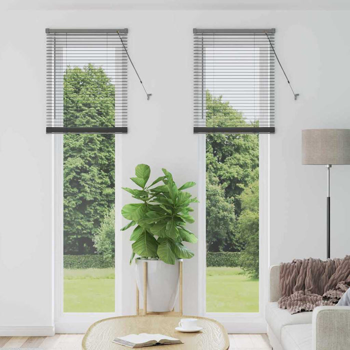 Jaluzele venetiene Manual Gri închis 220 x 55 cm Aluminiu - WALTI WALTI