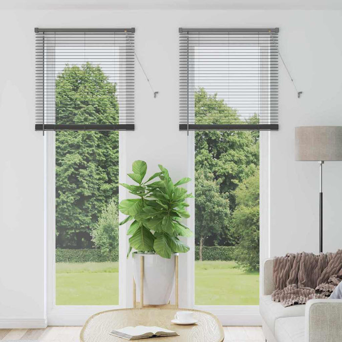 Jaluzele venetiene Manual Gri închis 220 x 75 cm Aluminiu - WALTI WALTI