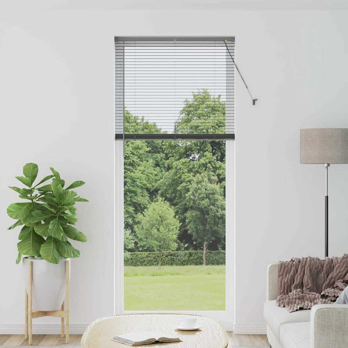Jaluzele venetiene Manual Gri închis 220 x 85 cm Aluminiu - WALTI WALTI