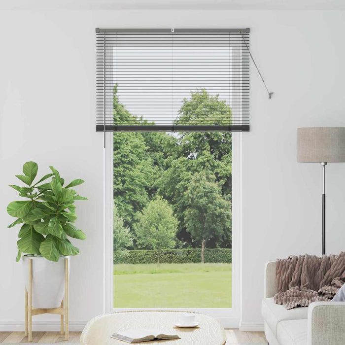Jaluzele venetiene Manual Gri închis 220 x 120 cm Aluminiu - WALTI WALTI