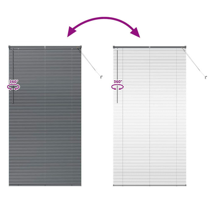 Jaluzele venetiene Manual Gri închis 220 x 120 cm Aluminiu - WALTI WALTI
