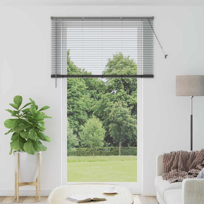 Jaluzele venetiene Manual Gri închis 220 x 135 cm Aluminiu - WALTI WALTI