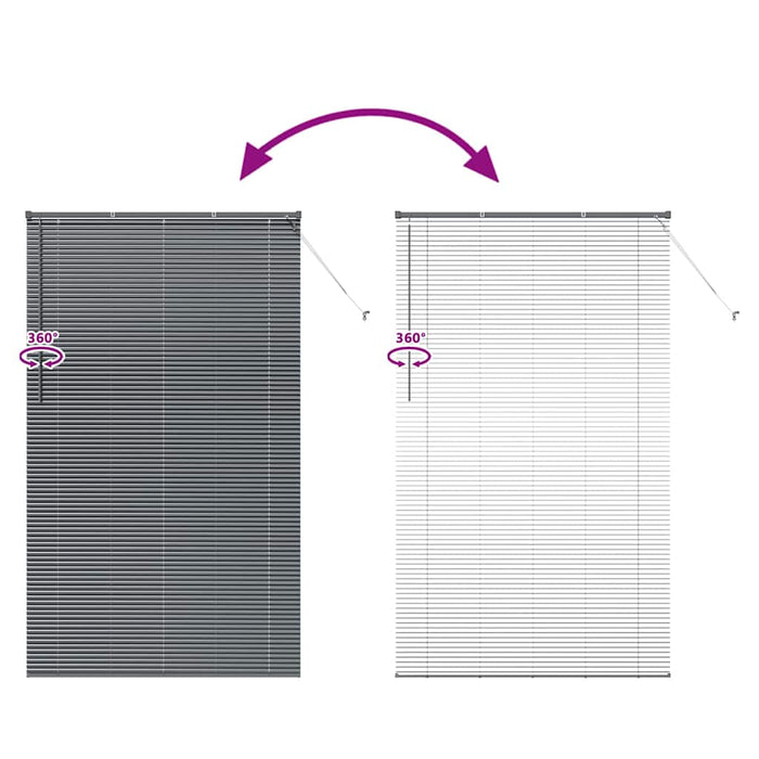 Jaluzele venetiene Manual Gri închis 220 x 135 cm Aluminiu - WALTI WALTI