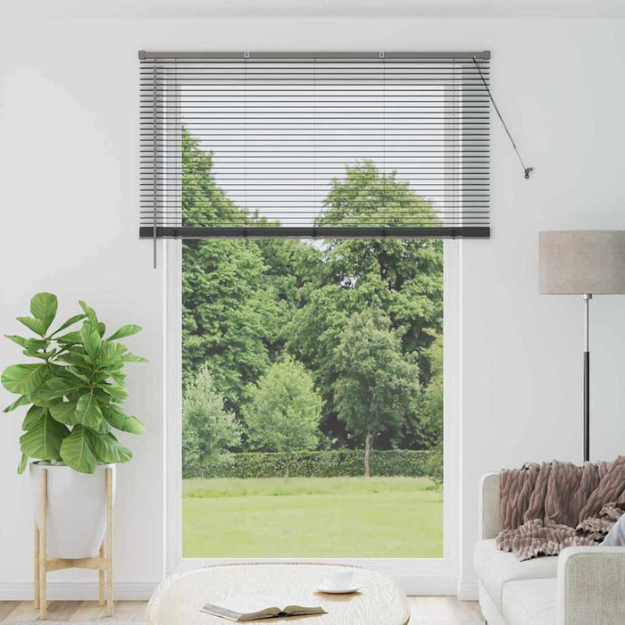 Jaluzele venetiene Manual Gri închis 220 x 140 cm Aluminiu - WALTI WALTI