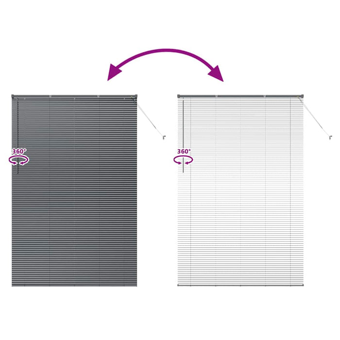 Jaluzele venetiene Manual Gri închis 220 x 140 cm Aluminiu - WALTI WALTI
