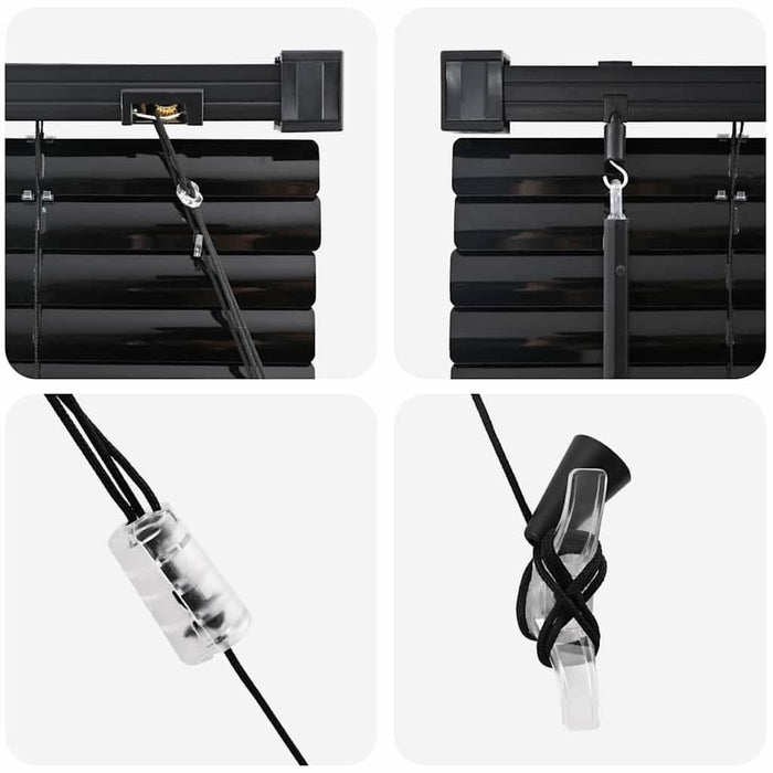 Jaluzele venetiene Manual Negru 130 x 50 cm Aluminiu - WALTI WALTI