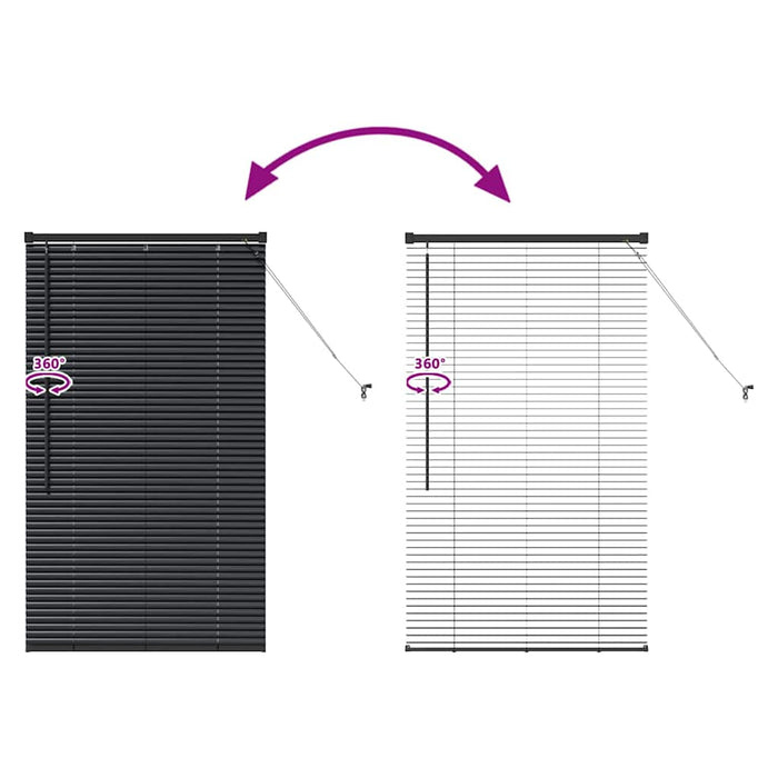 Jaluzele venetiene Manual Negru 130 x 70 cm Aluminiu - WALTI WALTI