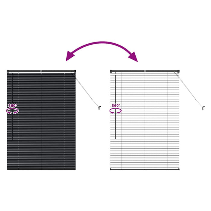 Jaluzele venetiene Manual Negru 130 x 90 cm Aluminiu - WALTI WALTI