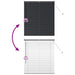 Jaluzele venetiene Manual Negru 130 x 115 cm Aluminiu - WALTI WALTI