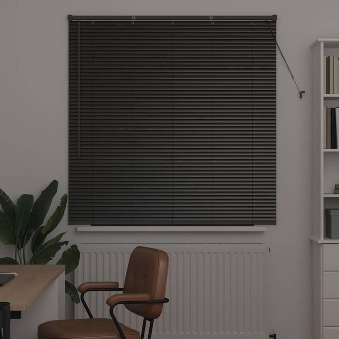 Jaluzele venetiene Manual Negru 130 x 135 cm Aluminiu - WALTI WALTI