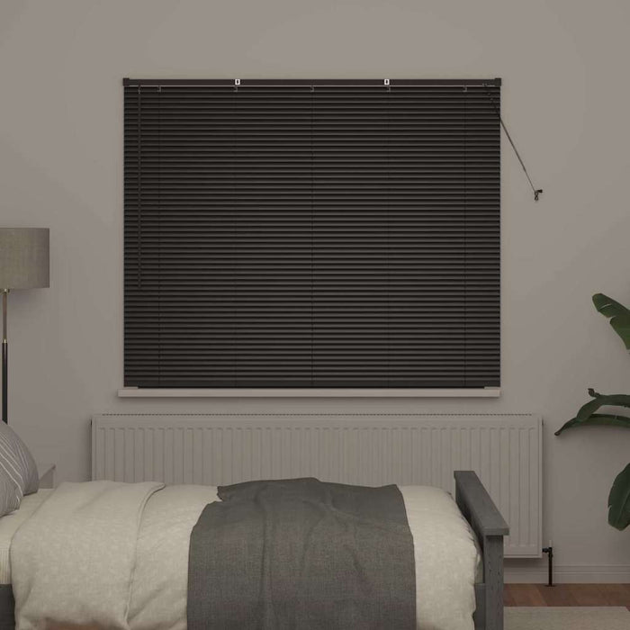 Jaluzele venetiene Manual Negru 130 x 155 cm Aluminiu - WALTI WALTI
