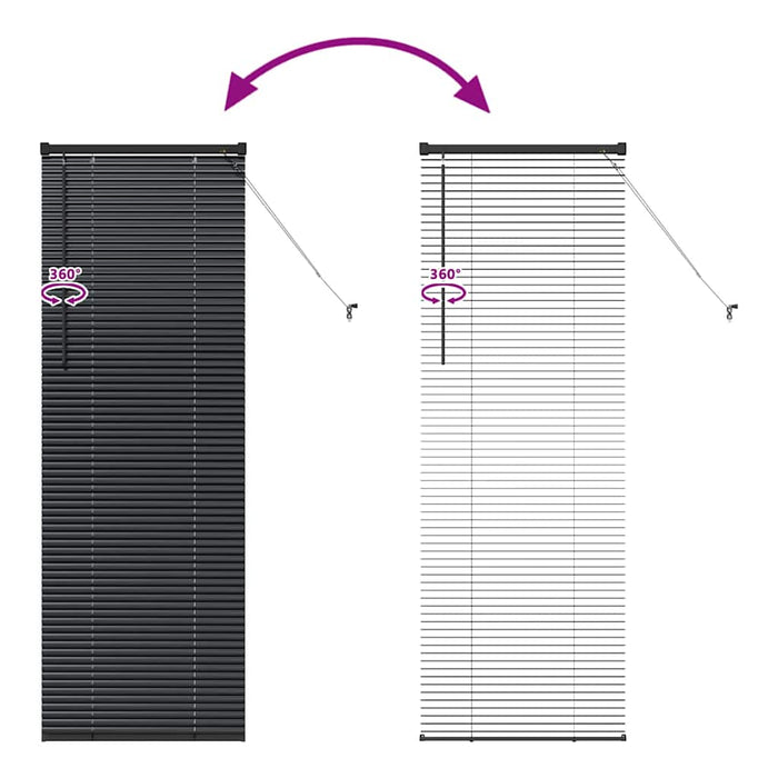 Jaluzele venetiene Manual Negru 175 x 65 cm Aluminiu - WALTI WALTI