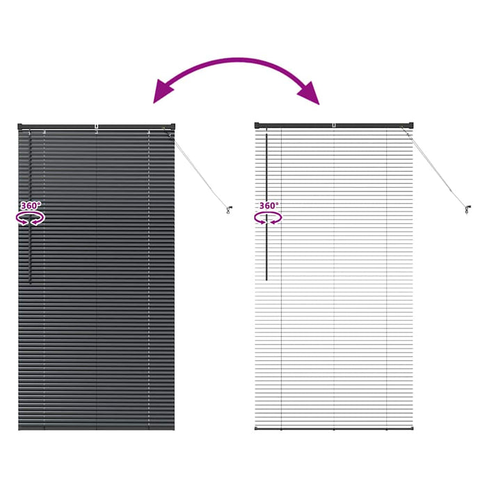 Jaluzele venetiene Manual Negru 175 x 85 cm Aluminiu - WALTI WALTI
