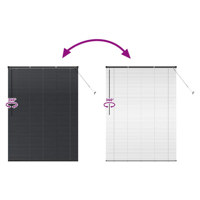 Jaluzele venetiene Manual Negru 175 x 130 cm Aluminiu - WALTI WALTI