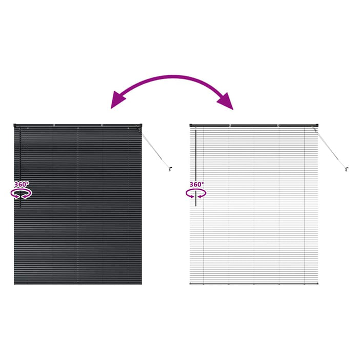 Jaluzele venetiene Manual Negru 175 x 140 cm Aluminiu - WALTI WALTI