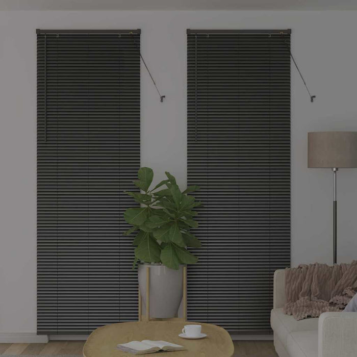 Jaluzele venetiene Manual Negru 220 x 80 cm Aluminiu - WALTI WALTI